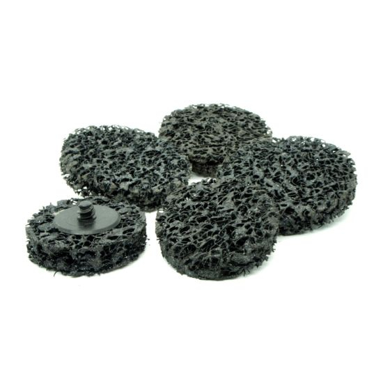 2 Inch Cleaning & Stripping Sanding Disc, 1/4" Roloc Disc Pad Holder, Black Sanding Disc for Remove Paint Rust and Oxidation