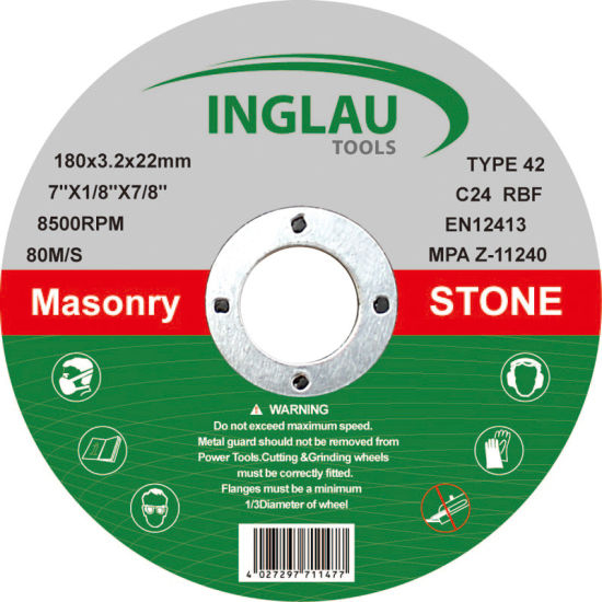 Expert for Stone Cutting disc with Depressed Centre, 180X3.2X22.2 mm