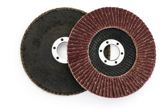 GC Abrasives 120 Grit Flap Disc For Grinders - Fine Conditioning For Metal, Stainless Steel & Non-Ferrous - 4-1/2" x 7/8-Inch 