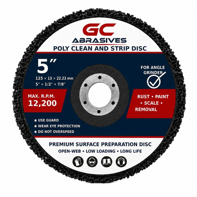 Poly Clean and Strip Wheel | Paint Rust Removal Disc for Angle Grinder
