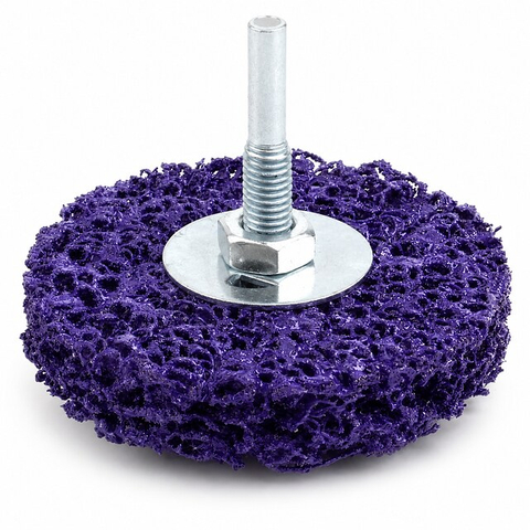 Poly Strip Wheel with Shaft | Nylon Paint & Rust Removal Wheel
