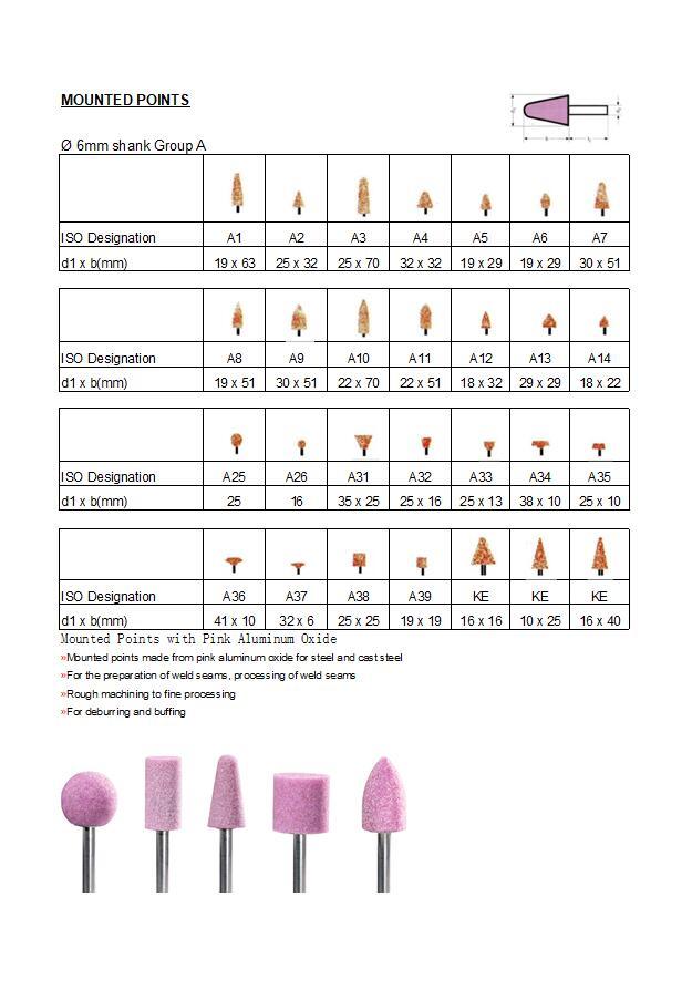 Abrasive Mounted Points with A3