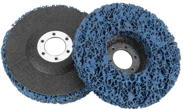 Blue Poly Strip Wheel, Nylon Polished Steel 115mm Poly Strip Disc for Angel Grinders