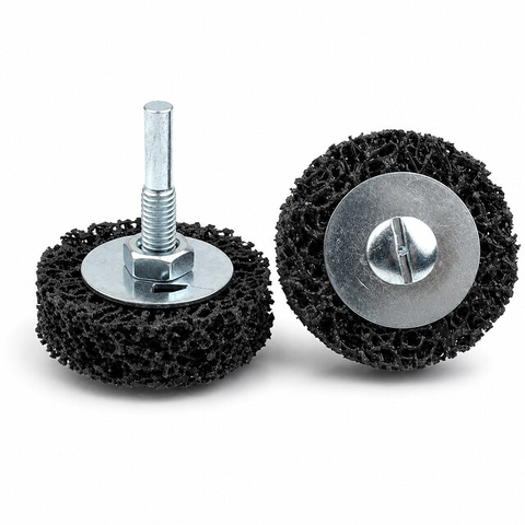 Poly Strip Wheel with Shaft | Nylon Paint & Rust Removal Wheel