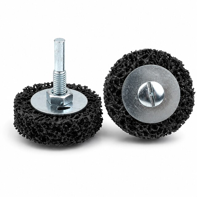 Poly Strip Wheel with Shaft | Nylon Paint & Rust Removal Wheel