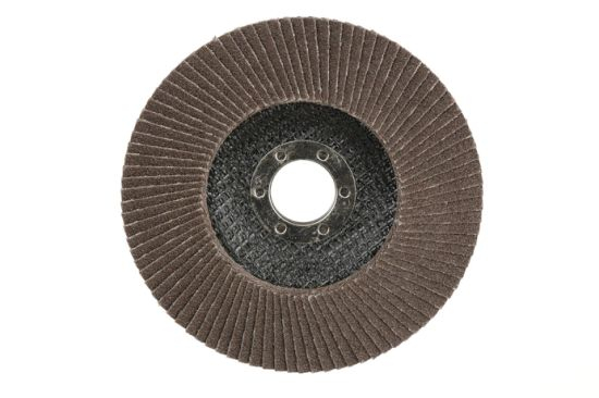 Abrasive Flap Disc, Type 29, Round Hole, Fiberglass Backing, Ceramic/Zirconia Alumina, 7" Dia., 120 Grit