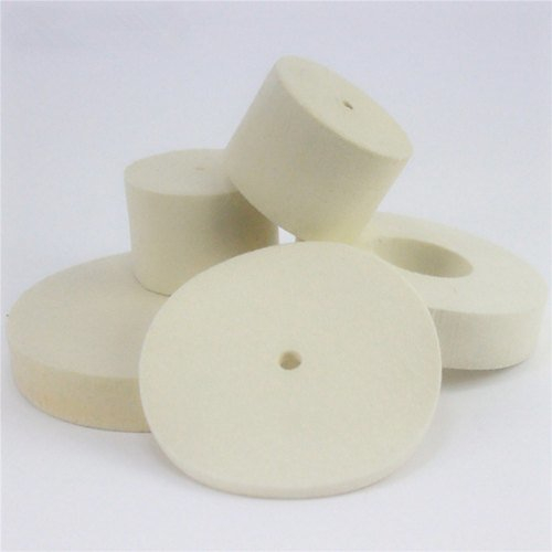 4" Round Wool Buffing Wheel Pads, Felt Polishing Wheel 5/8 Arbor for 100 Angle Grinder