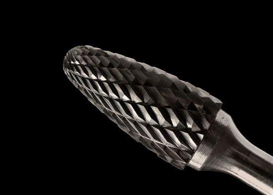 33mm Carbide Burr 16mm Diameter Diamond Cut Rounded Cone