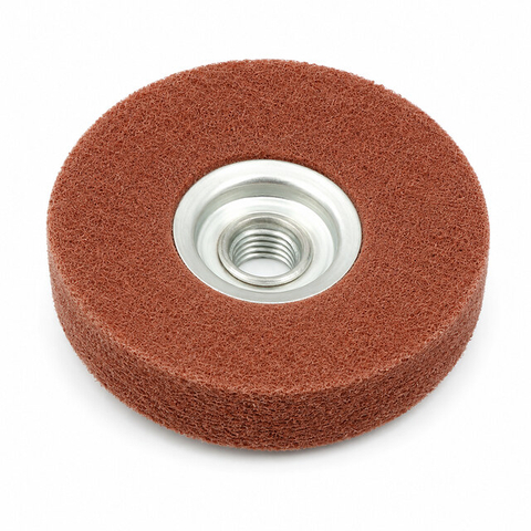 100mm (4") Depressed Center Non-Woven Abrasive Polishing Wheel – 16mm Bore