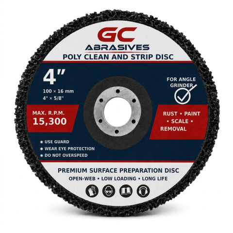 Poly Clean and Strip Wheel | Paint Rust Removal Disc for Angle Grinder