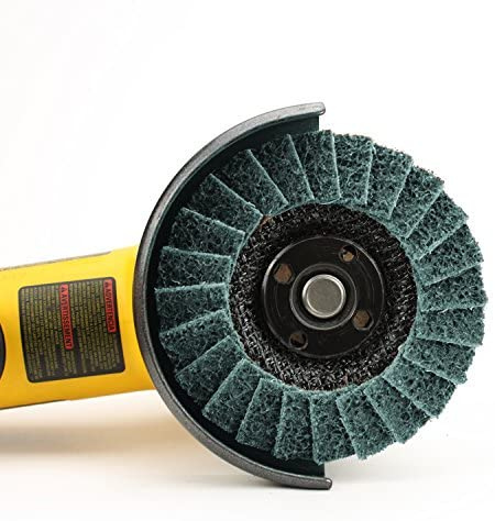 Surface Conditioning Grinding, Sanding, and Polishing Flap Discs T29, 4-1/2" x 7/8", Blue (Fine)