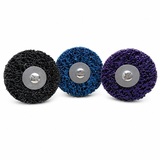 2" 50 mm Blue Poly Strip Wheel with Shaft for Paint & Rust Removal
