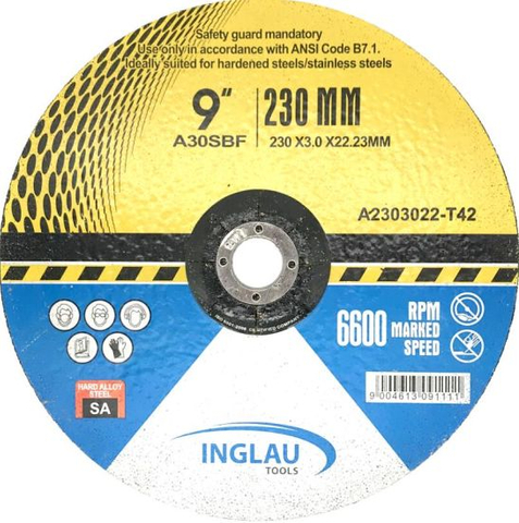 Metal Stainless Steel Cutting Slitting Discs 230mm for Angle Grinder