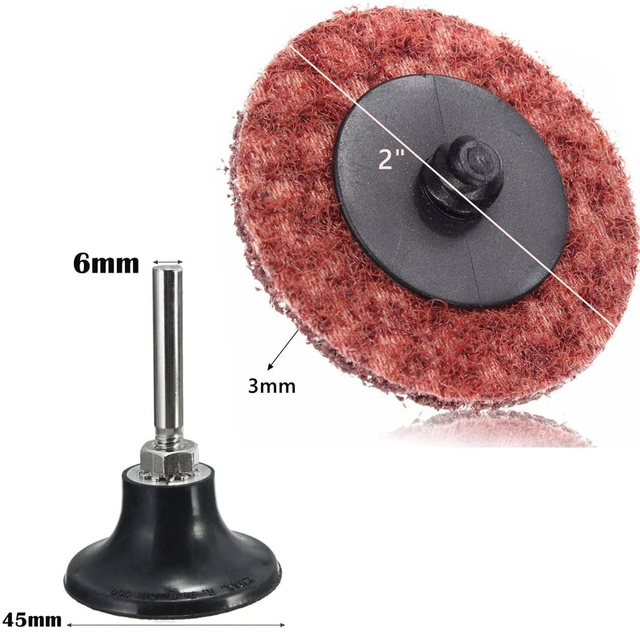 2 Inch Roloc Quick Change Discs Surface Conditioning Sanding Disc with Roloc Disc Pad Holder, Roll Lock Sanding Discs for Die Grinder Surface Rust Paint Removal Set