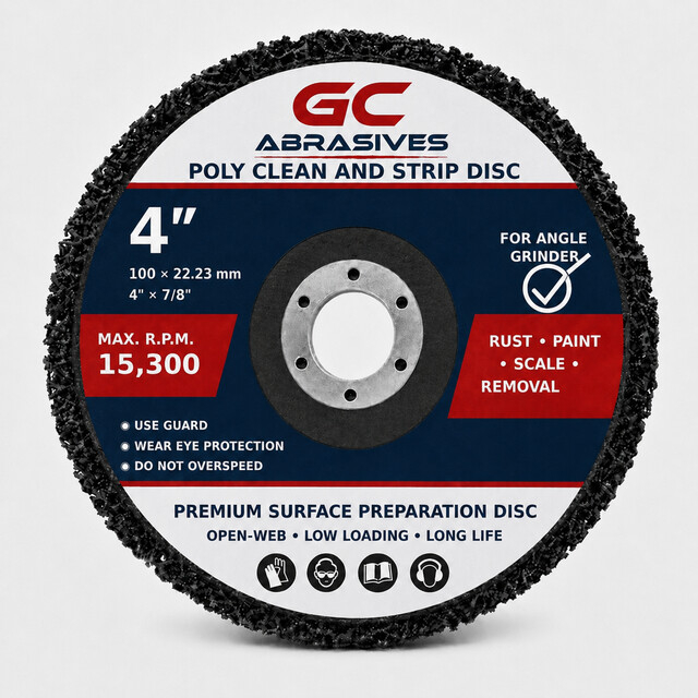 Poly Clean and Strip Wheel | Paint Rust Removal Disc for Angle Grinder