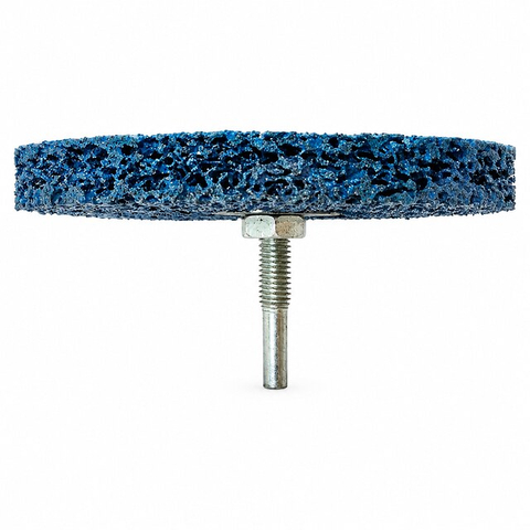 2" 50 mm Blue Poly Strip Wheel with Shaft for Paint & Rust Removal