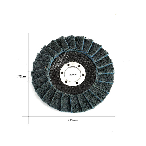 Medium surface conditioning flap disc for weld blending and light deburring