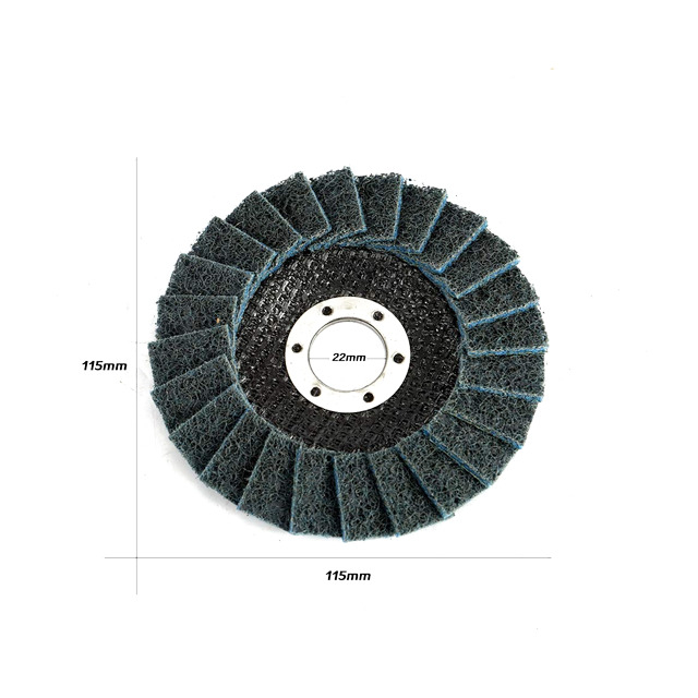 Medium surface conditioning flap disc for weld blending and light deburring