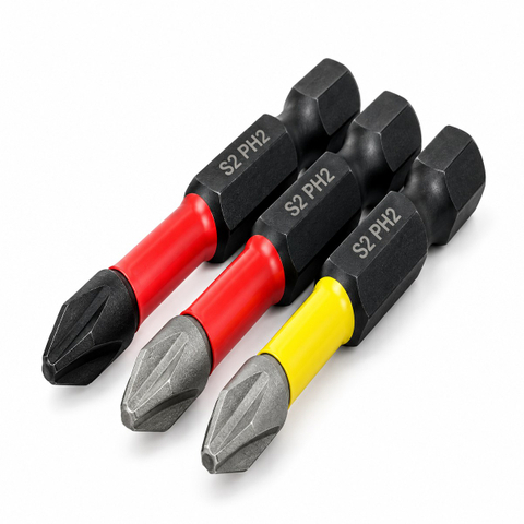 S2 Steel PH2 Phillips Impact Screwdriver Bits with Torsion Zone
