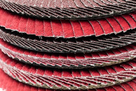 Abrasive Flap Disc, Type 29, Round Hole, Fiberglass Backing, Ceramic/Zirconia Alumina, 7" Dia., 120 Grit