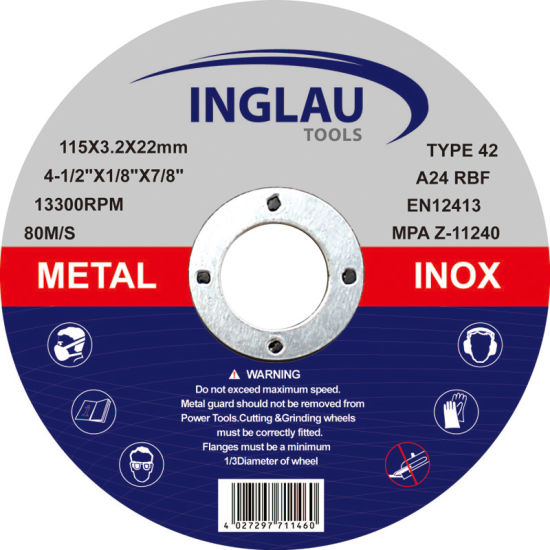 125 x 2.5 x 22.23mm Cutting Discs for Stone with Depressed Centre