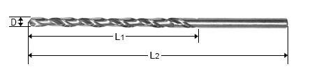 HSS Straight Shank Twist Drill -Extra Length