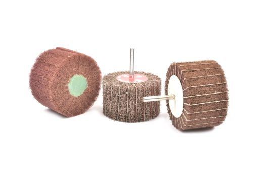 2x1x1/4 Non-Woven Interleaf Flap Wheels Very Fine 120 Grit