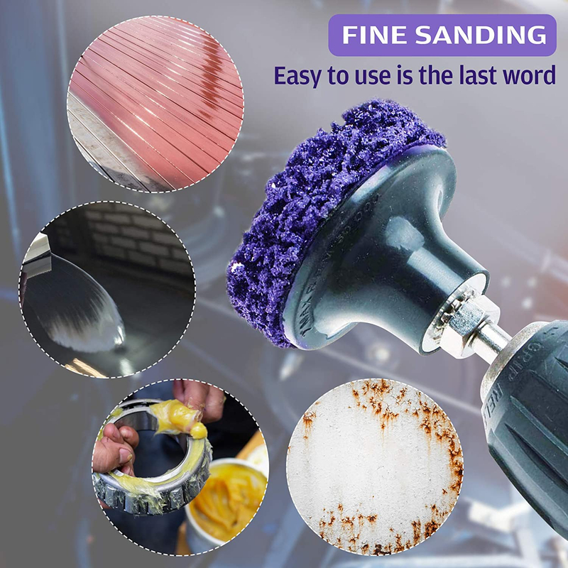 Poly Strip Discs Polycarbide Fiber Grinding Polishing Wheel Paint Rust Cleaning Remover Impeller Abrasives Torque Grinder Tray 