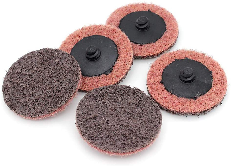 Quick Change Metal Surface Finishing Conditioning Disc, 2" Diameter, Grit Medium, Maroon