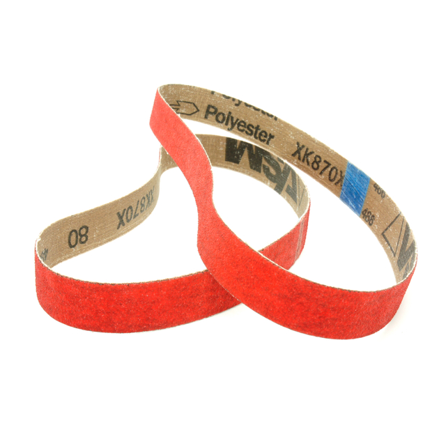 Ceramic Abrasive Grinding and Surface Preparation Belts for All Metals - Pipe, Curved Surfaces and Handrails