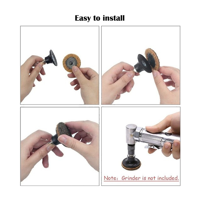 brown non woven quick change disc for weld blending