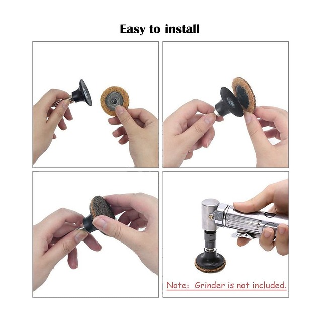 brown non woven quick change disc for weld blending