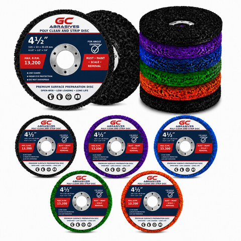 Poly Clean and Strip Wheel | Paint Rust Removal Disc for Angle Grinder
