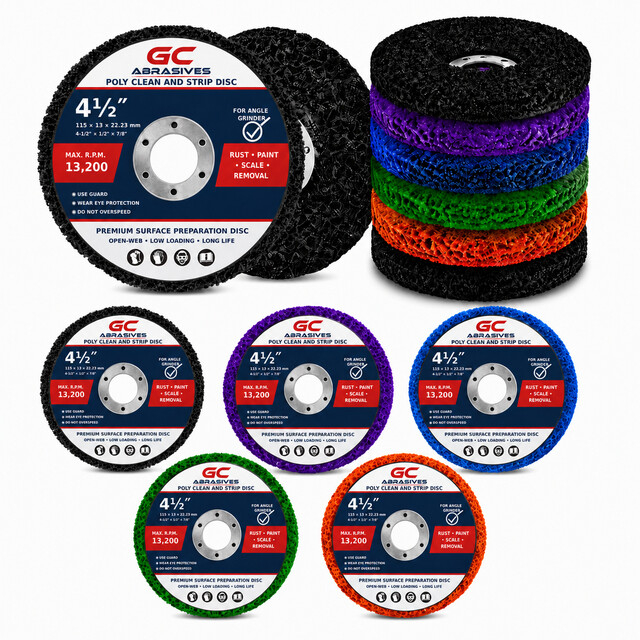 Poly Clean and Strip Wheel | Paint Rust Removal Disc for Angle Grinder