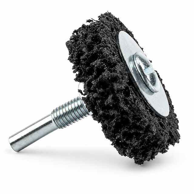 Poly Strip Wheel with Shaft | Nylon Paint & Rust Removal Wheel
