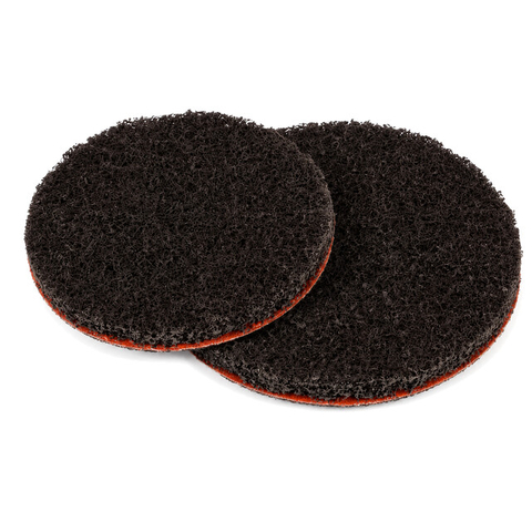 Non-woven abrasive disc for stainless steel and sheet metal