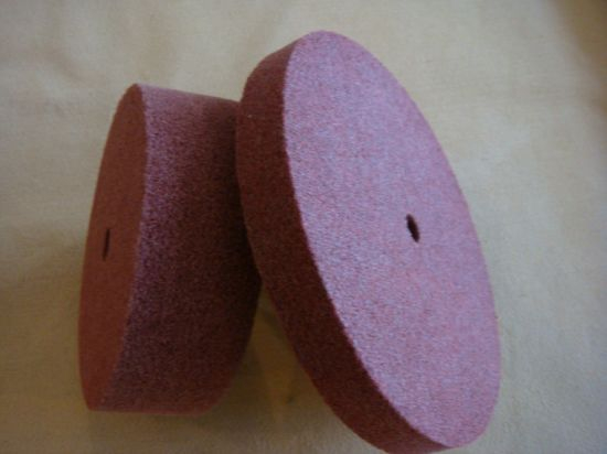 Non-Woven Abrasive Unitized Wheel, Aluminum Oxide, Hard, 3" Diameter x 1/4" Width, 18100 Maximum RPM