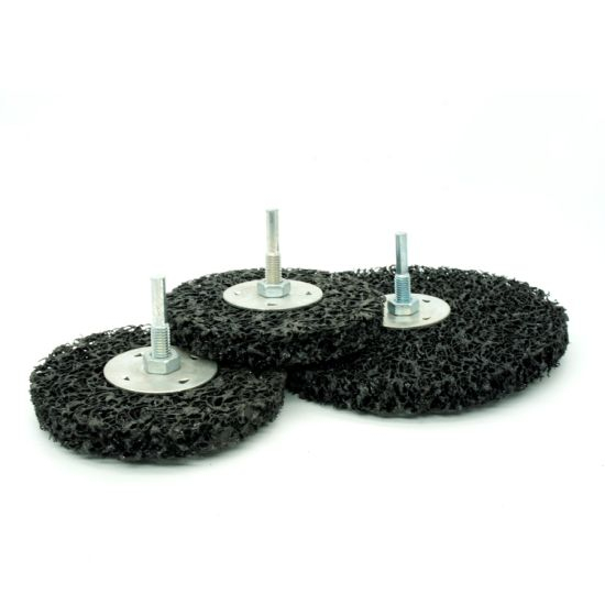 3" 75mm Poly Strip Wheel Surface Conditioning Angle Grinder Polishing Disc with 6mm Shank for Rust Paint Remove Clean