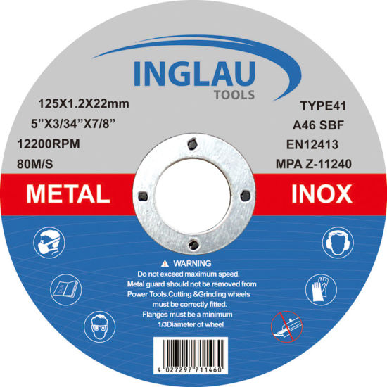 Cutting Discs for Metal 125 x 1.6 x 22.2 mm