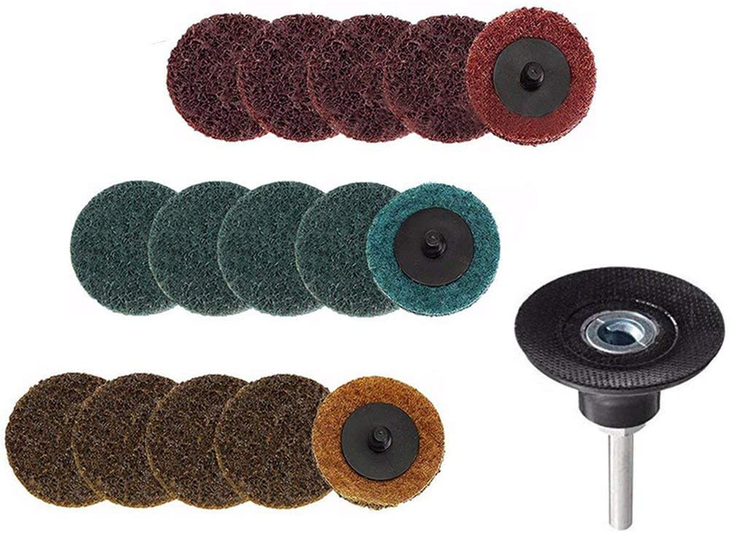 Quick Change Metal Surface Finishing Conditioning Disc, 2" Diameter, Grit Medium, Maroon