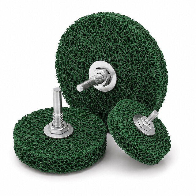 Poly Strip Wheel with Shaft | Nylon Paint & Rust Removal Wheel