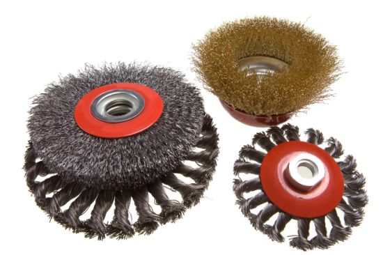 Crimped Bevel Brush - Steel Wire