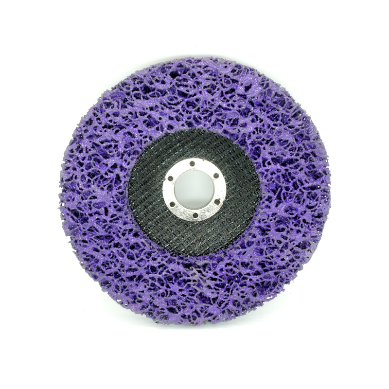Poly Strip Wheel Paint Rust Remover Cleaning Grinding Purple 125mm for Angle Grinder Metal Stone Polishing Disc Made of Nylon