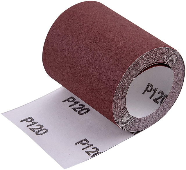 Sandpaper Roll 5m x 93mm Aluminum Oxide Sanding Paper for Automotive and Woodwork, 120 Grit