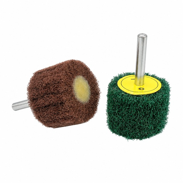 non woven abrasive flap wheel for deburring and weld blending