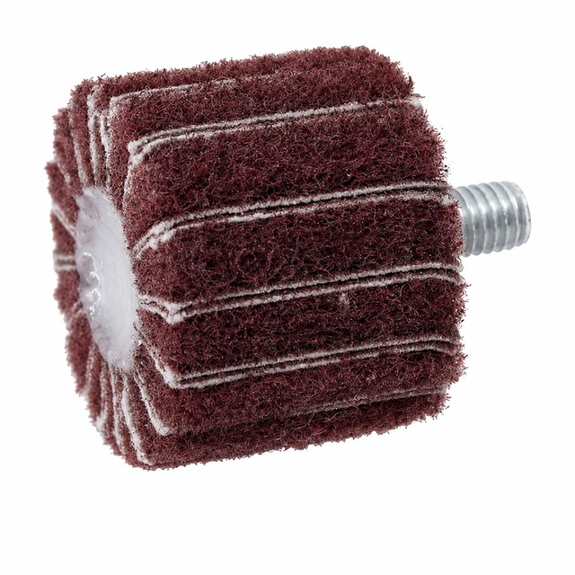 3 x 2 inch interleaved flap wheel 120 grit with 1/4 inch shank