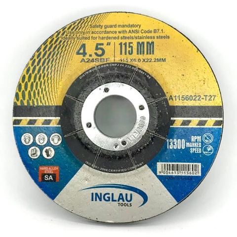 115*3*22.2mm Metal Cutting disc with Depressed Centre