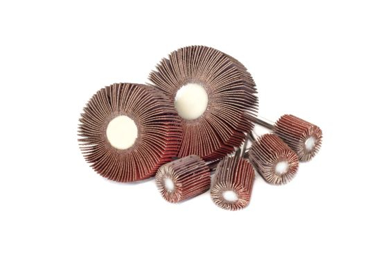 GC Abrasives 40x25x6mm Rotary Flap Wheel Sander,5PCS Sanding Flap Wheels with 80 Grits Aluminum Oxide for Removing Rust, Deburring, Grinding Polishing Flat