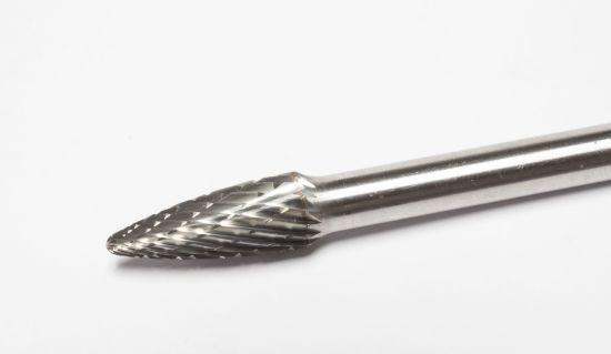 Tungsten Carbide Rotary Burr Flame, Shape H