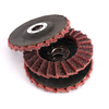 4-1/2" x 7/8" Non-Woven Fabric polishing Wheel, Sanding Grinding Flap Discs,Surface Conditioning Grinding, Sanding for The Surface of Metal (Red - Medium)